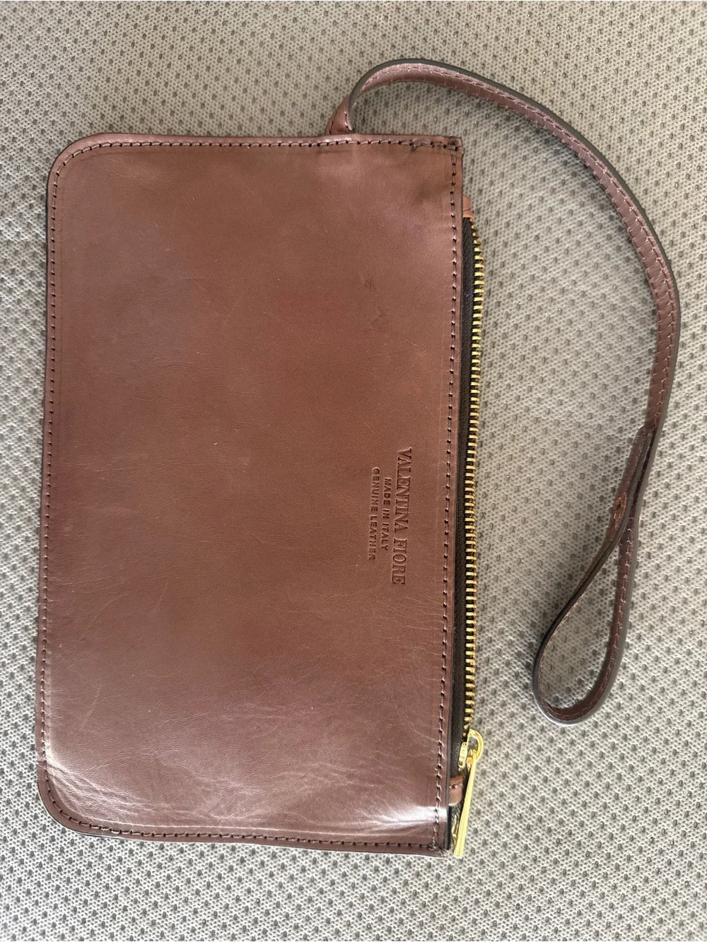 Leather Valentino Fiore Wallet Pouch